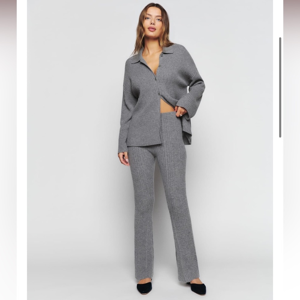 Reformation Cashmere Ribbed Pant